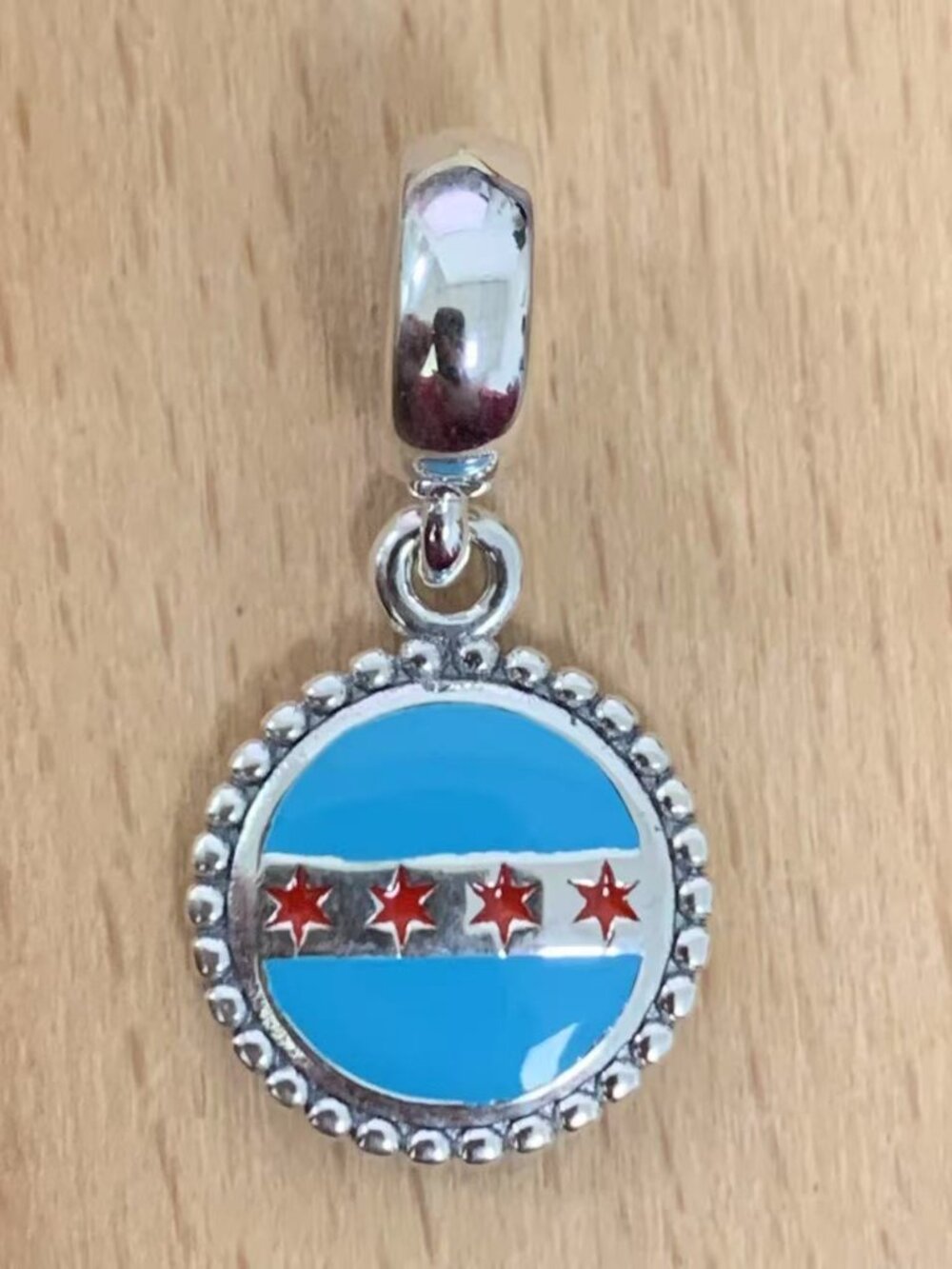 Pandora Chicago Flag Dangle Charm, S925 Silver Jewelry Bracelets